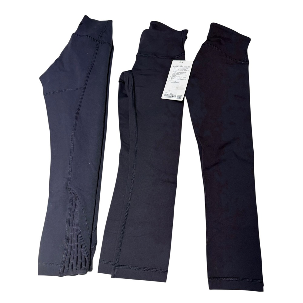 Lululemon Wunder Under Crop MR 2 Black‎ Leggings Size 2- 1 NWT